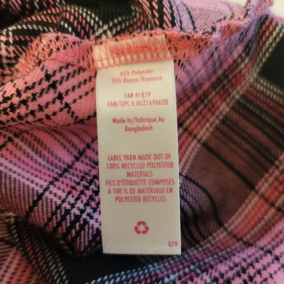 2000's Justice Plaid Mini Dress Teenager Large - 12/14 Like New - Picture 5 of 5